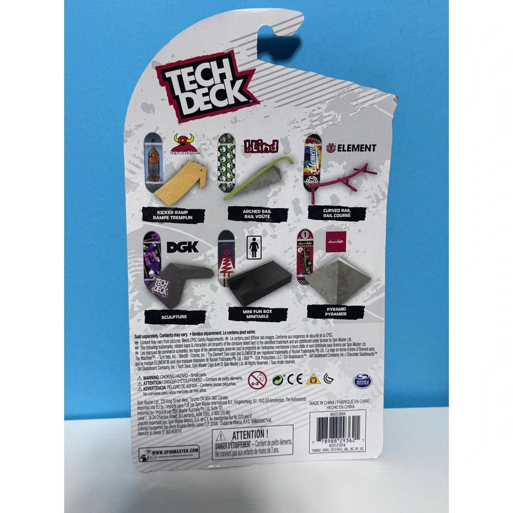 Tech Deck Street Hits Girl Skateboard Fingerboard and Mini Fun Box World Edition
